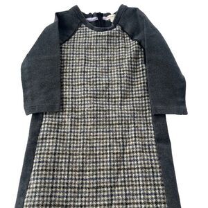 Crewcuts Girls 8 Wool Tweed Checkered Dress Grey Holiday Winter